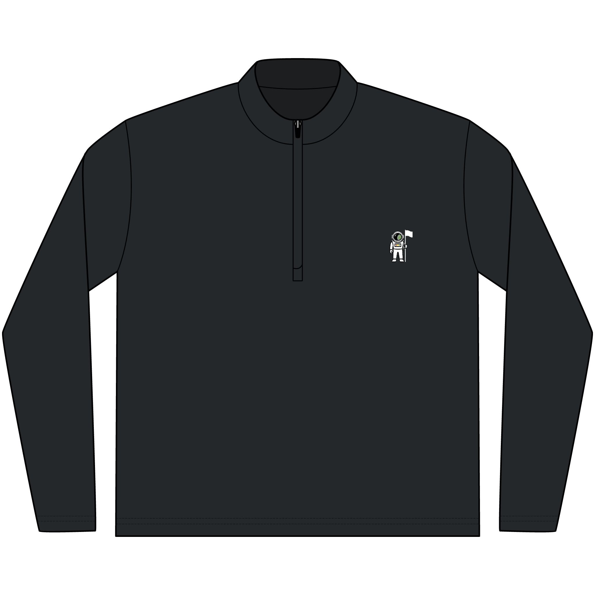 Moon Man Black 1/4 Zip Pullover — Travis Matthews