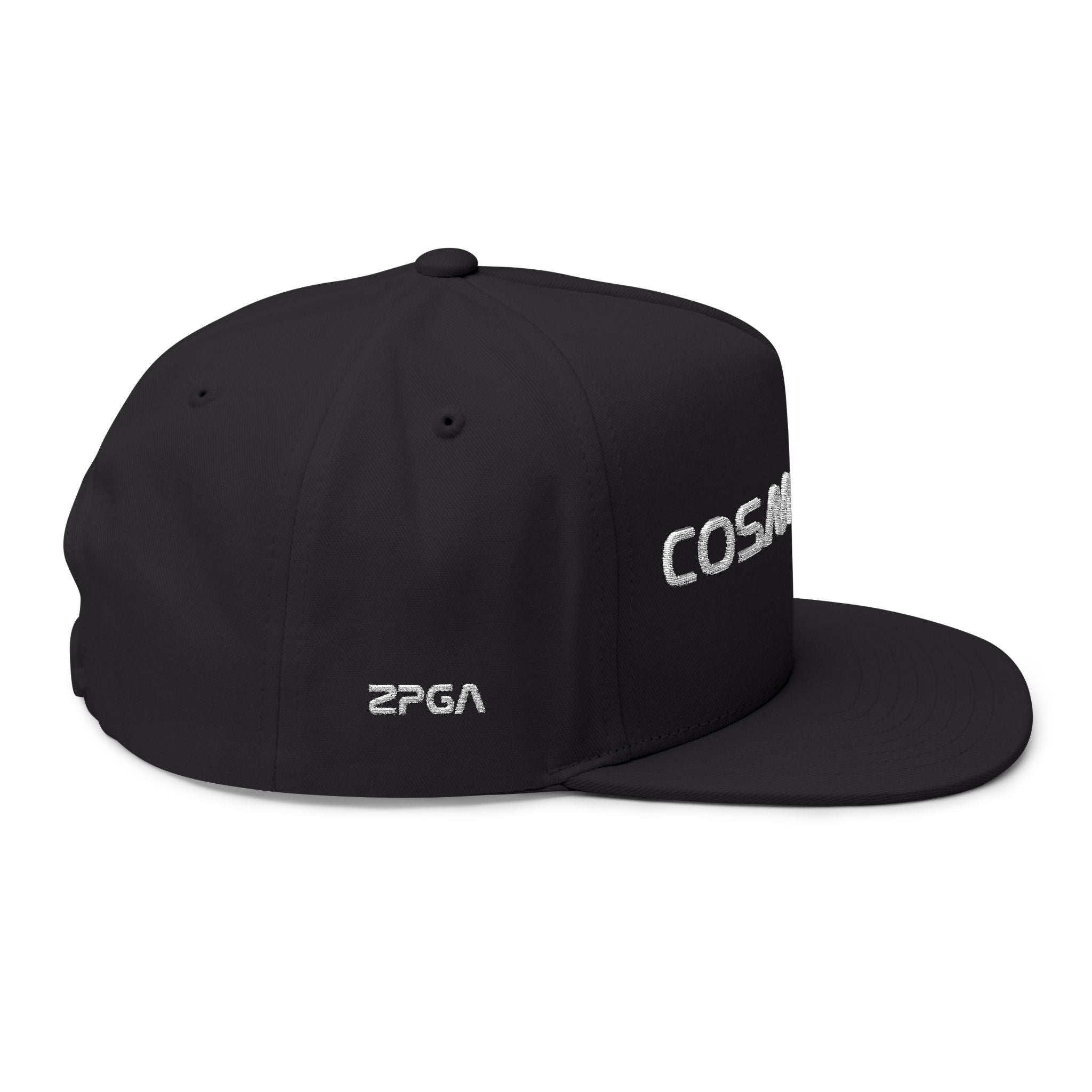 COSMOS Golf Flat Bill Cap — Embroidered Snapback Hat