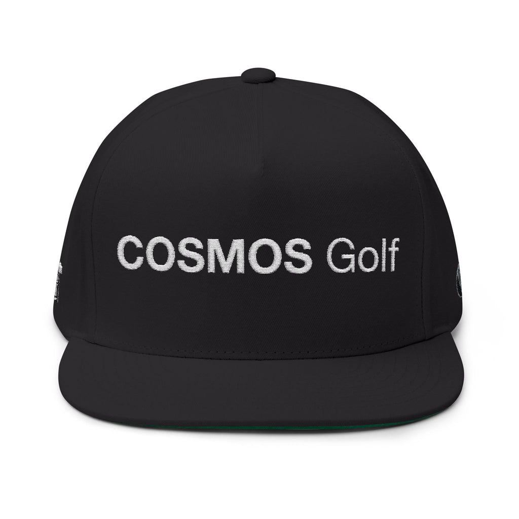 COSMOS Golf Flat Bill Cap — Embroidered Snapback Hat
