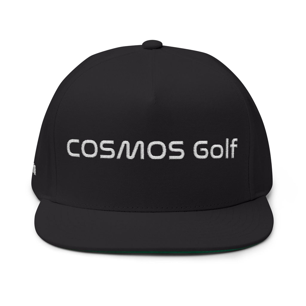 COSMOS Golf Flat Bill Cap — Embroidered Snapback Hat
