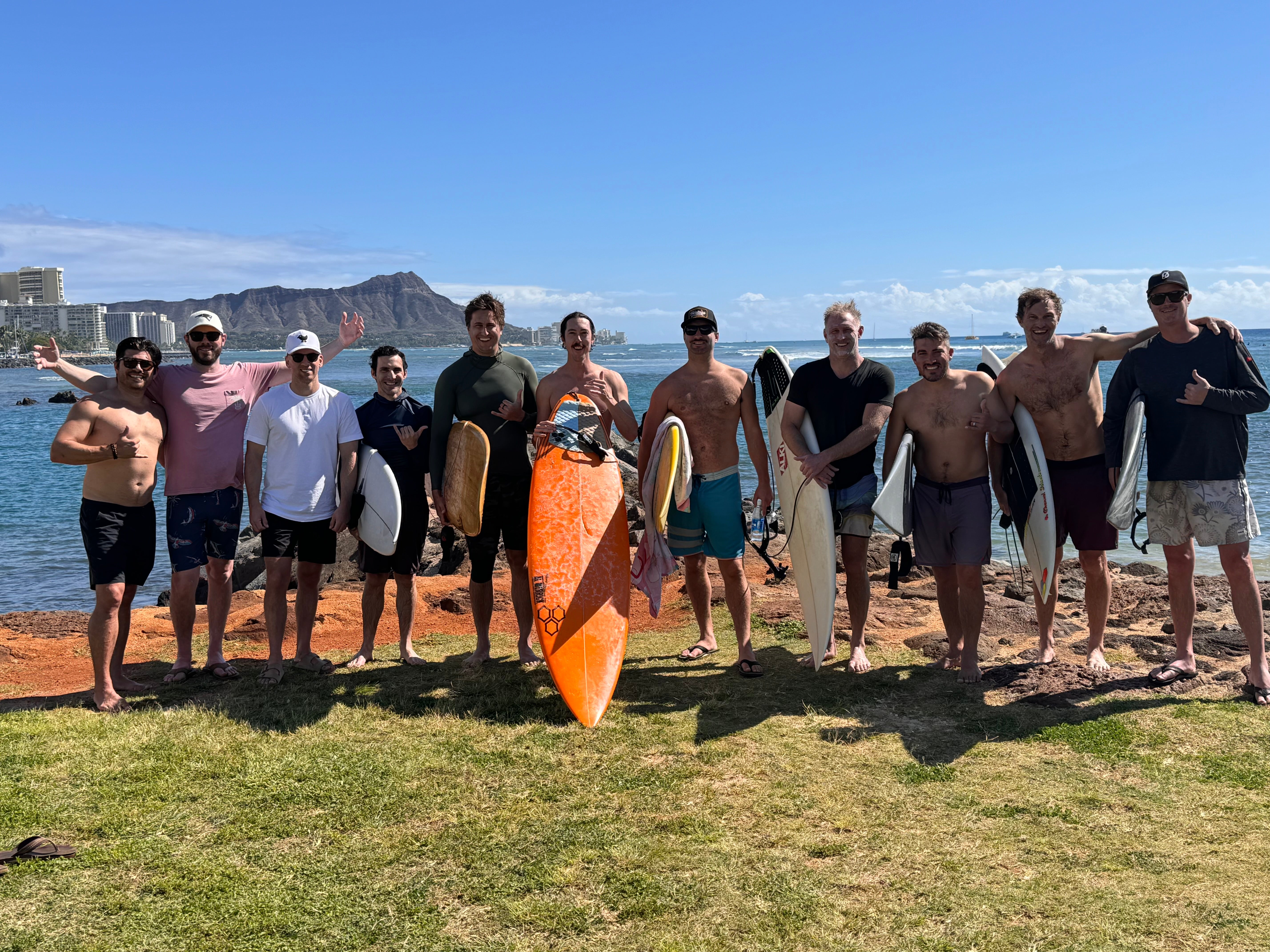 Surf crew, boards, Diamond Head